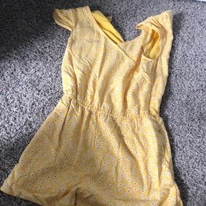 yellow flower jumpsuit